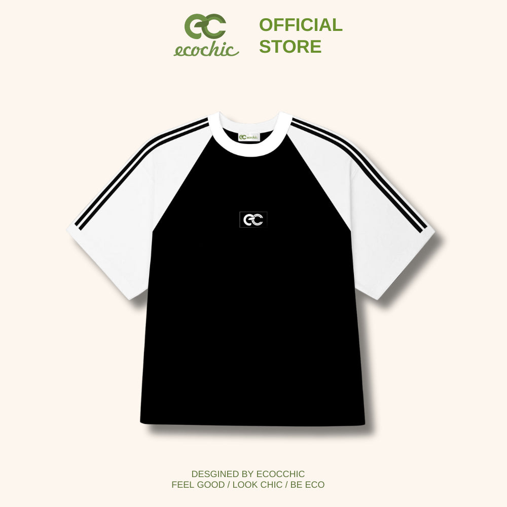 Áo Phông Baby Tee ECOCHIC RETRO LINE Tag Logo Local Brand Chính Hãng Unisex Form Ôm Premium Cotton 100% B051