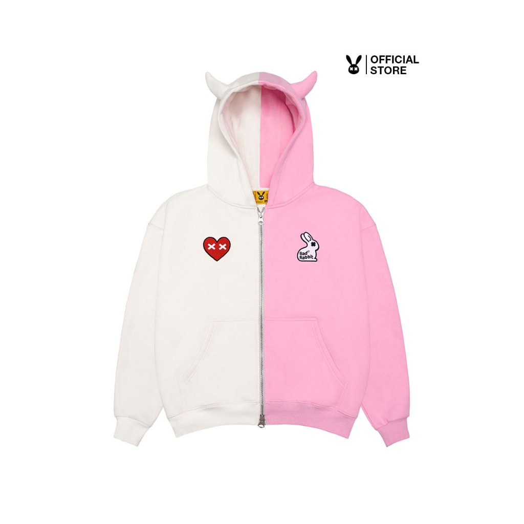 Áo Khoác Nỉ Bad Rabbit DEVIL RABBIT ZIP HOODIE PINK - Local Brand Chính Hãng