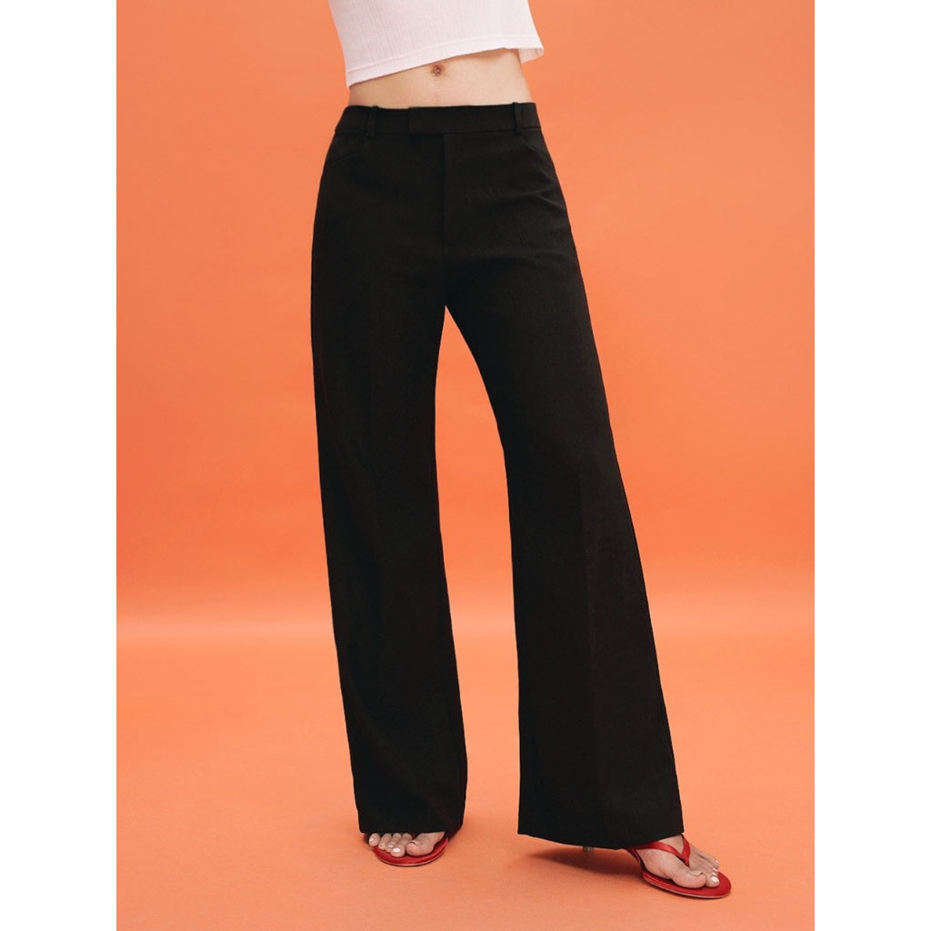 LIBÉ WORKSHOP - Black low-waisted trousers