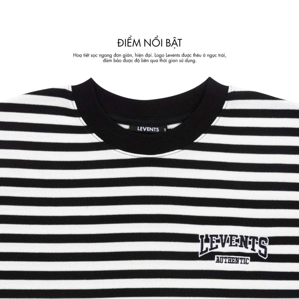 Levents Horizon Striped Boxy 2.0 Tee/ Black T-shirt 