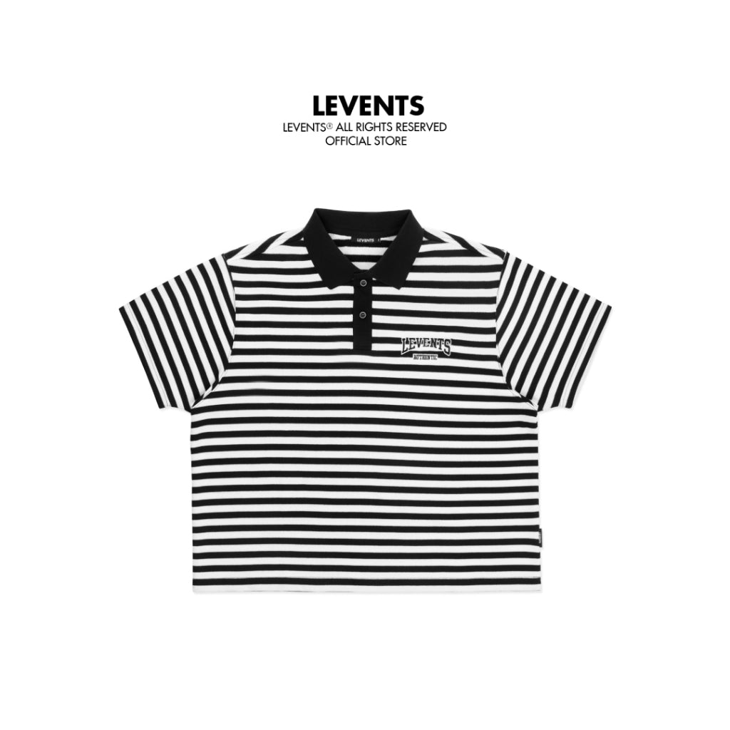 Áo Polo Boxy Levents Horizon Striped/ Black