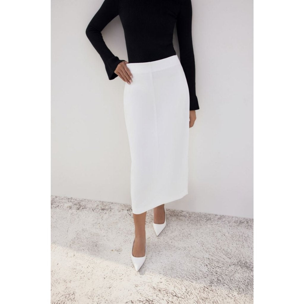 MONO TALK peplum midi skirt MOF24S- B10001TK