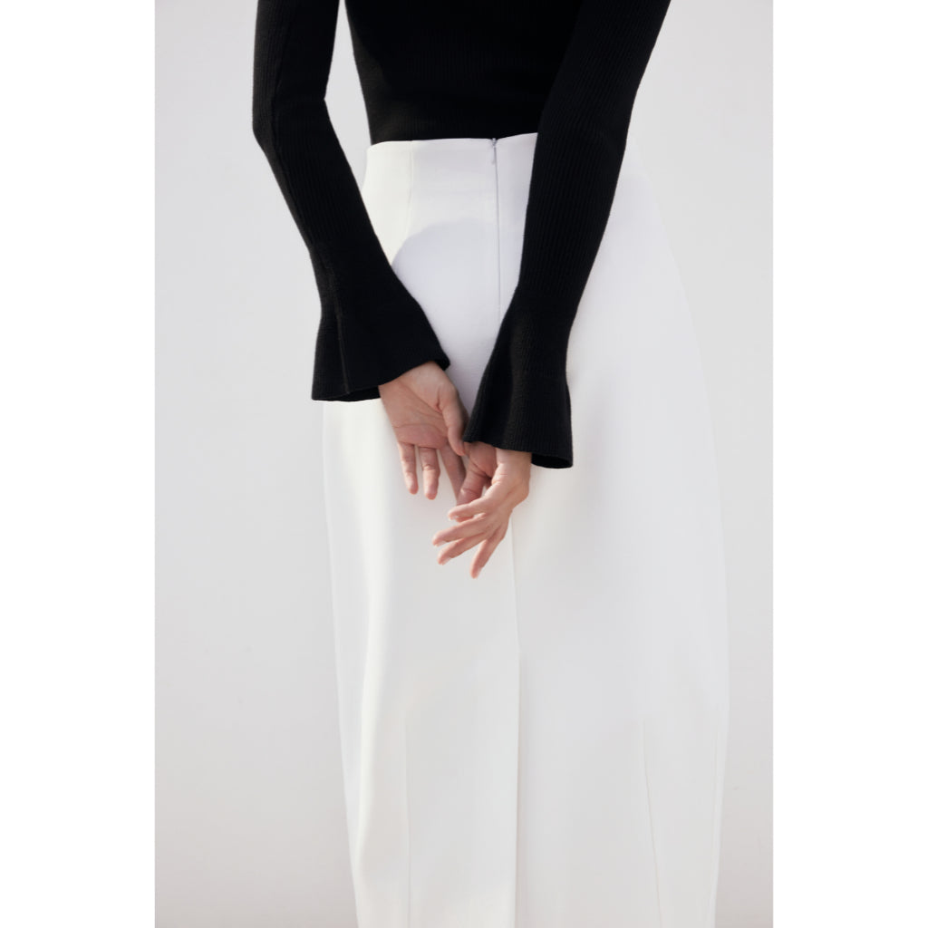 MONO TALK peplum midi skirt MOF24S- B10001TK