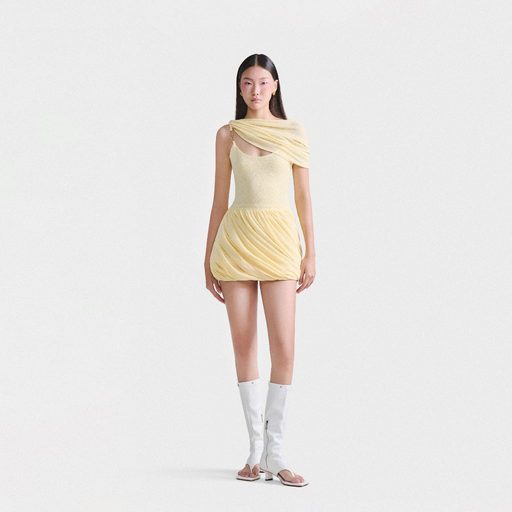 DEAR JOSÉ - Yellow two-strap mini dress - Hera