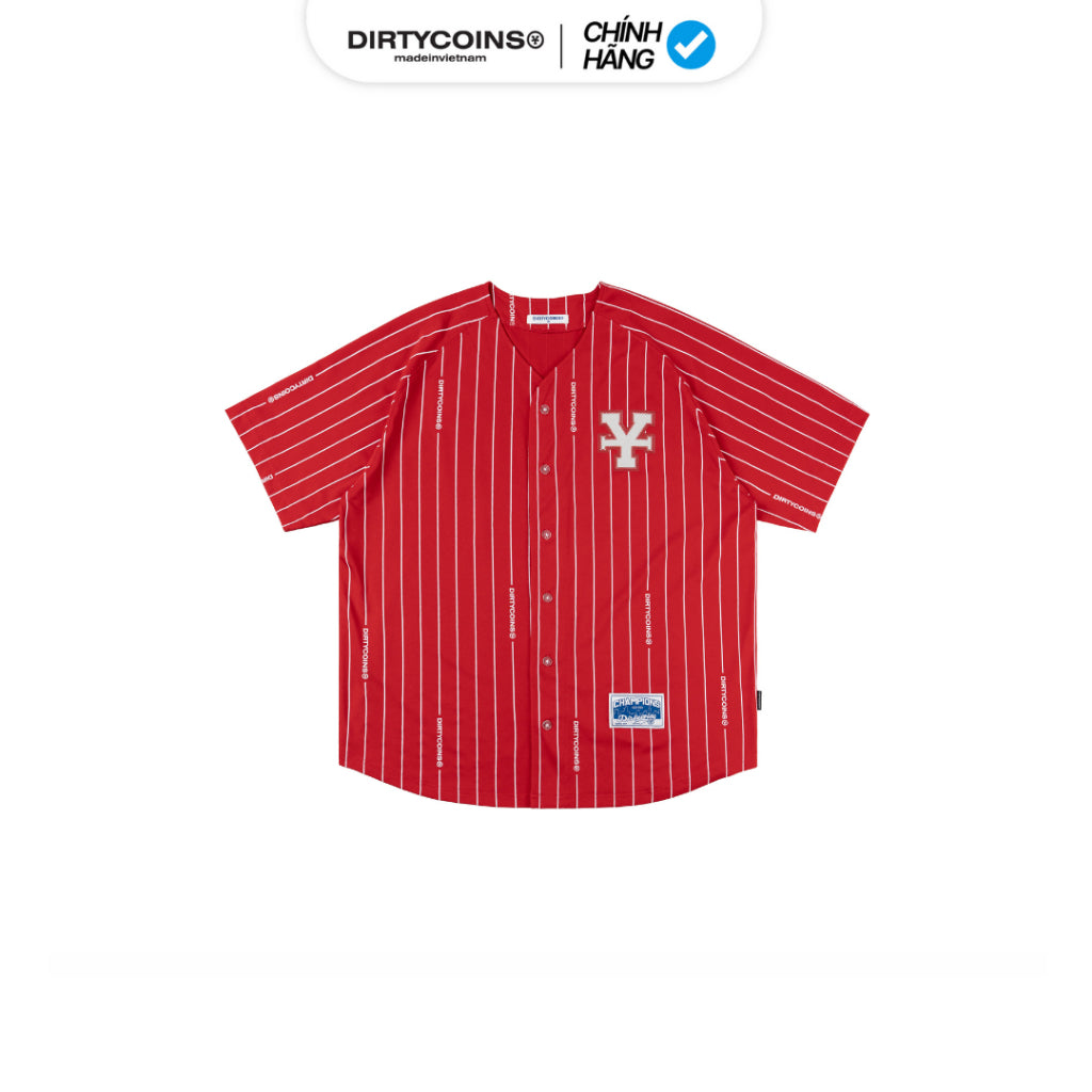 DirtyCoins Baseball Black Striped Shirt