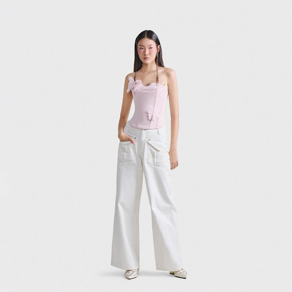 DEAR JOSÉ - White denim straight-leg trousers - Stella