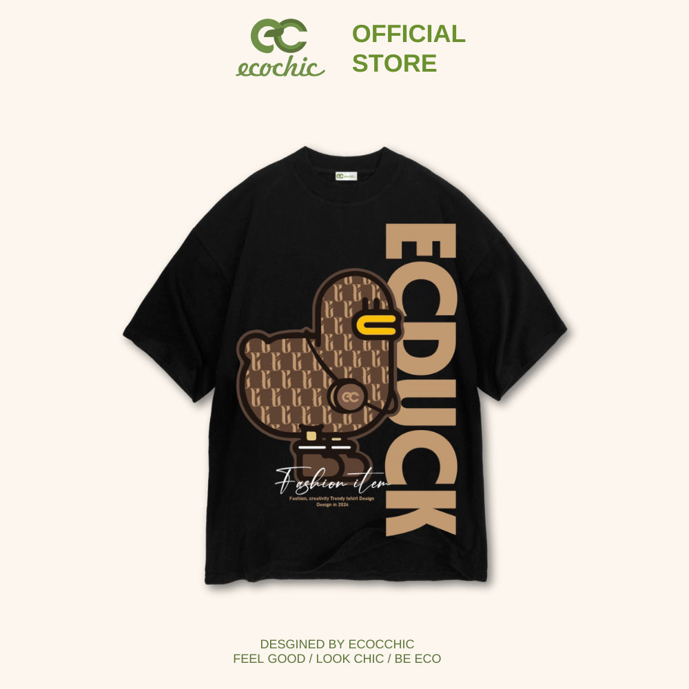 ECOCHIC EC DUCK MONO Local Brand Authentic Unisex T-Shirt Oversize Premium Cotton 100% B058 