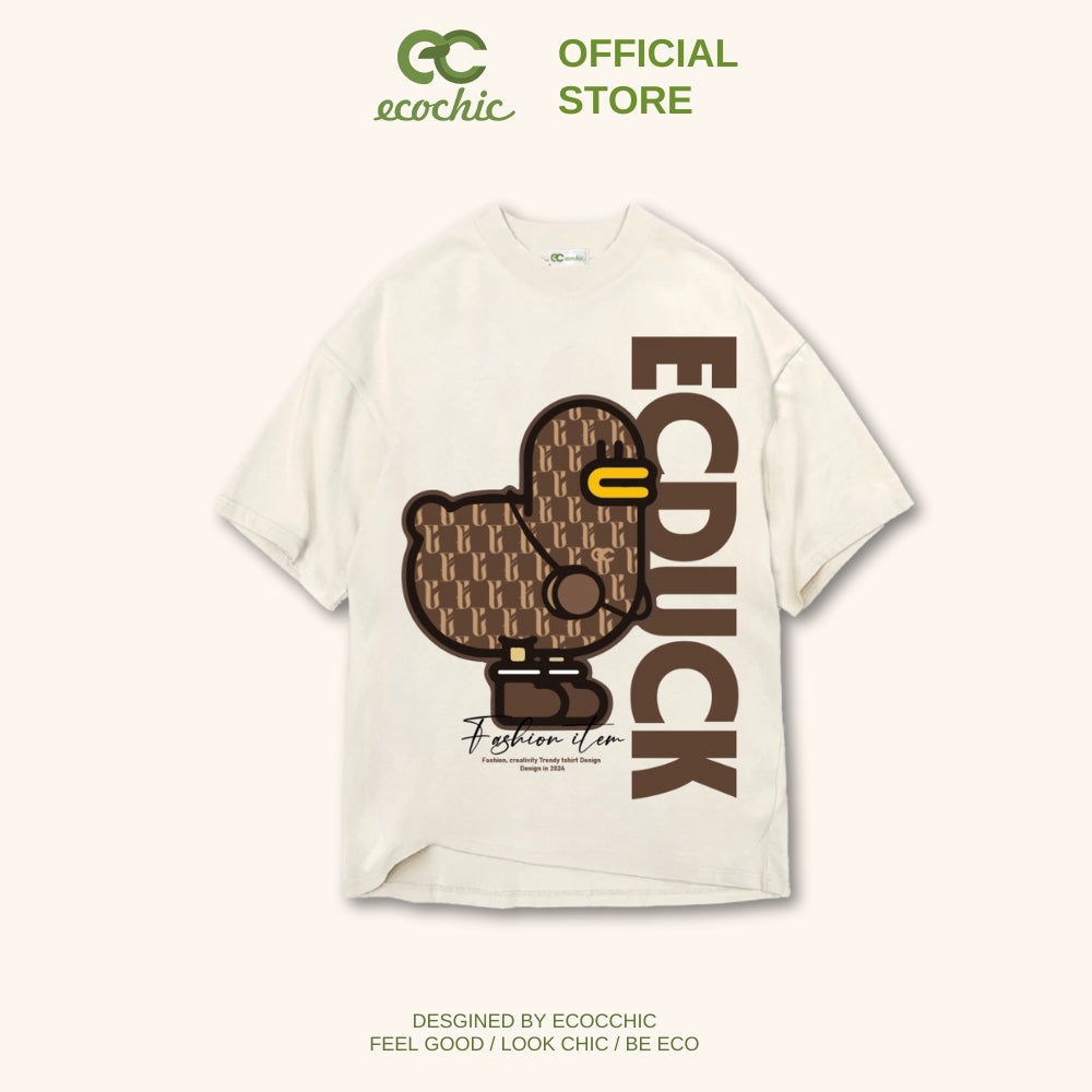 ECOCHIC EC DUCK MONO Local Brand Authentic Unisex T-Shirt Oversize Premium Cotton 100% B058 