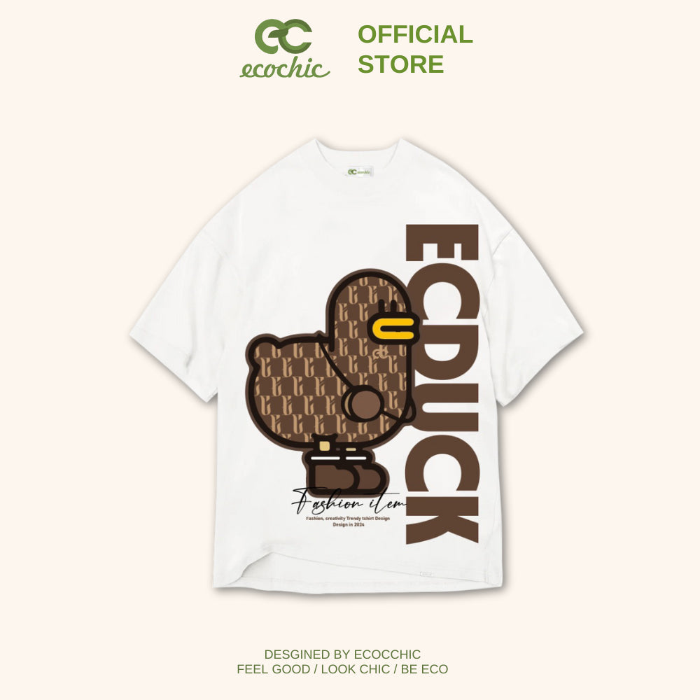 ECOCHIC EC DUCK MONO Local Brand Authentic Unisex T-Shirt Oversize Premium Cotton 100% B058 