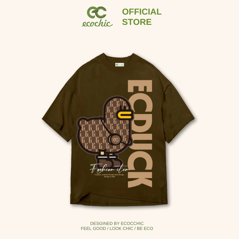 ECOCHIC EC DUCK MONO Local Brand Authentic Unisex T-Shirt Oversize Premium Cotton 100% B058 