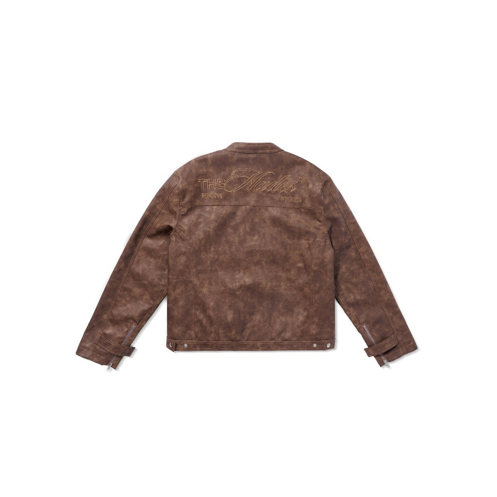 HADES BROWN WAX BIKER JACKET - GENUINE HADES BRAND