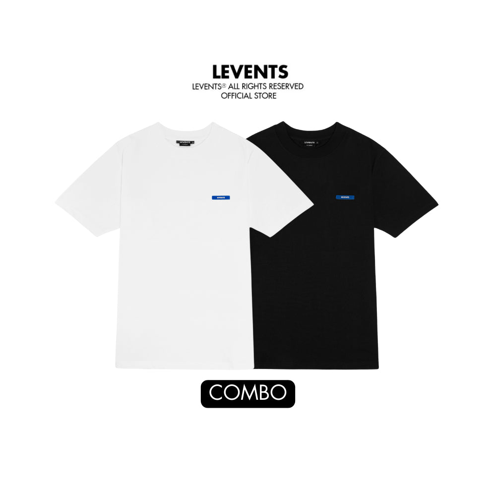 Combo 2 Áo Thun Regular Levents Classic Tee 100% Cotton Unisex T-shirt