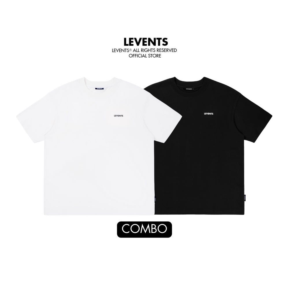 Combo 2 Áo thun Levents Small Logo Tee 100% Cotton Unisex T-shirt Oversized