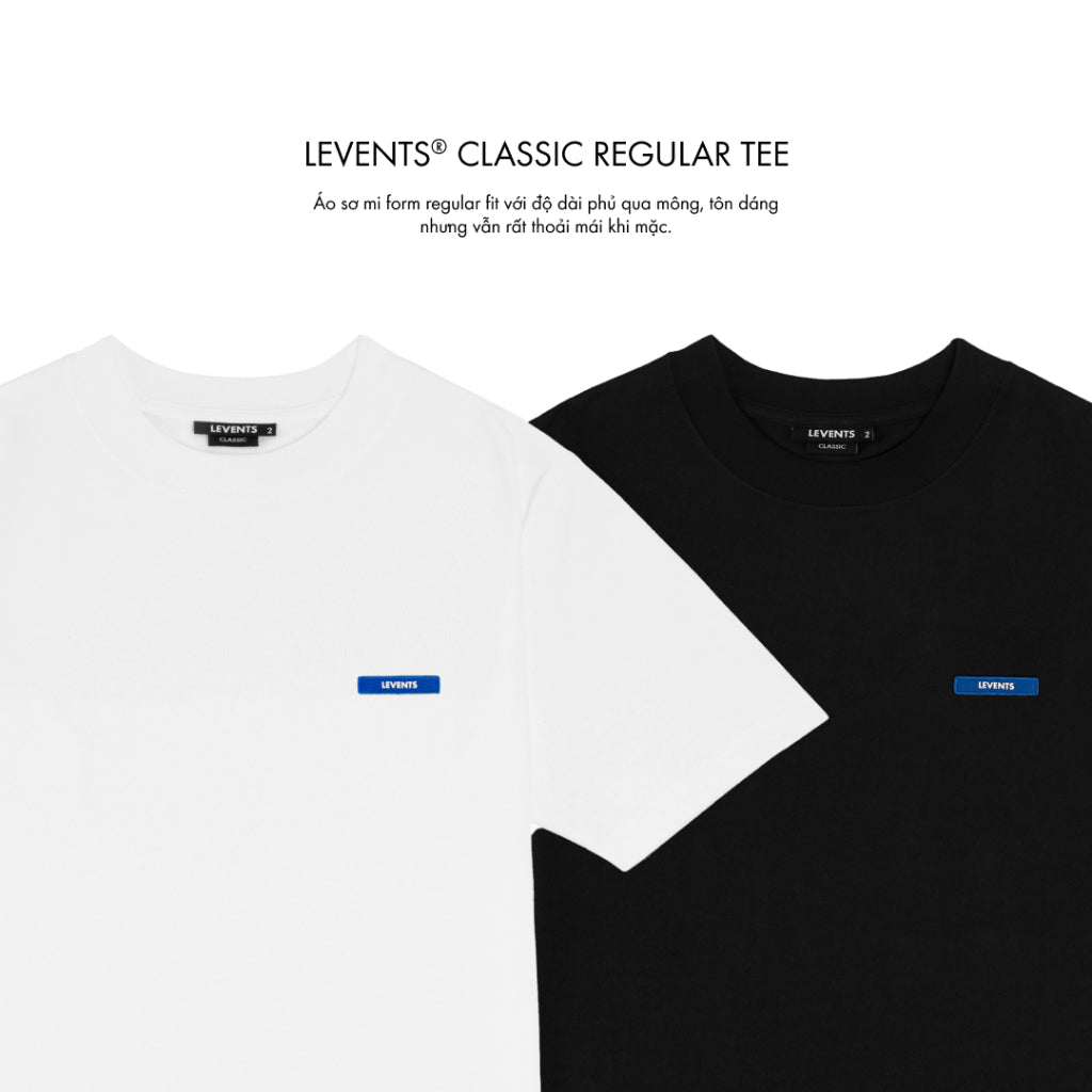 Combo 2 Áo Thun Regular Levents Classic Tee 100% Cotton Unisex T-shirt