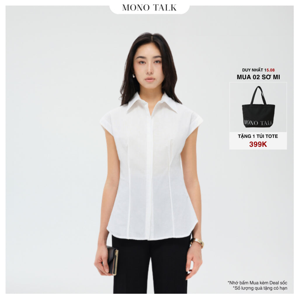 MONO TALK poplin high collar dress shirt MOF24S-T10010TK