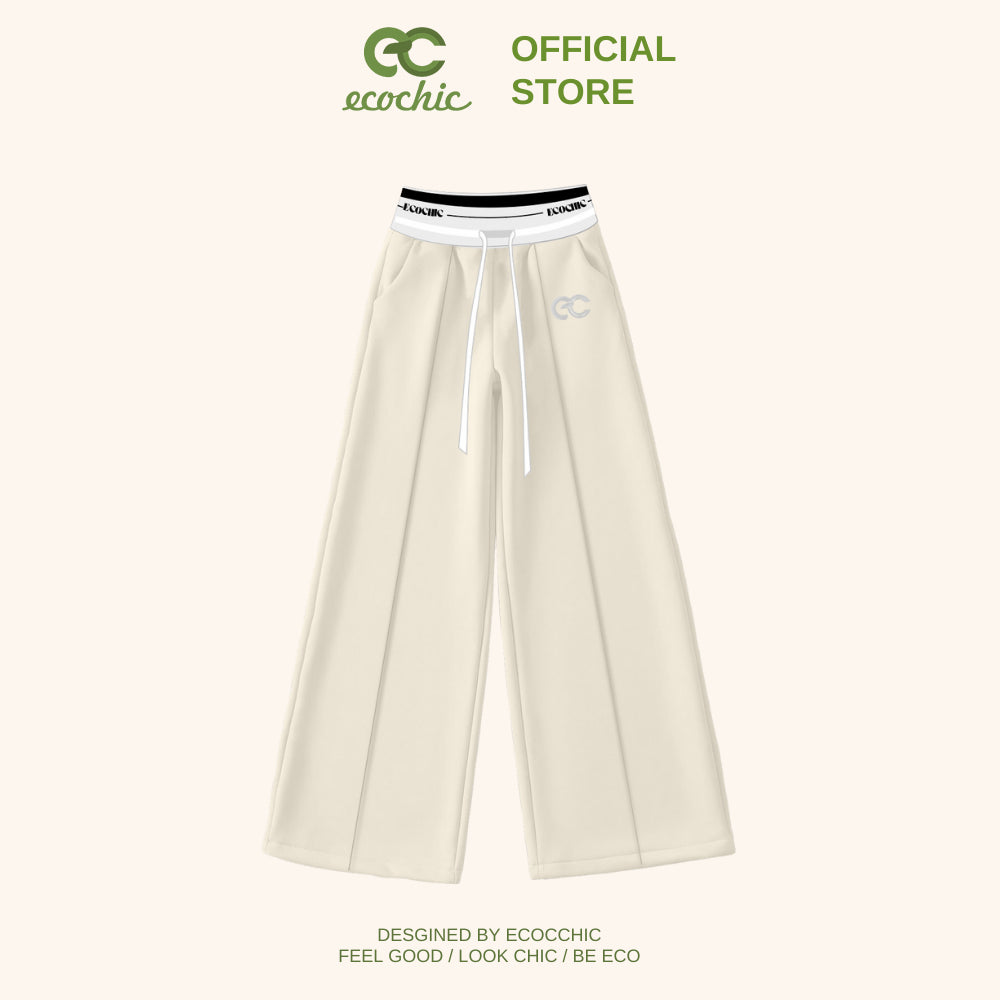 Genuine ECOCHIC DELINE High-Quality Woven Track Pant High Waist Active Sportswear B074 