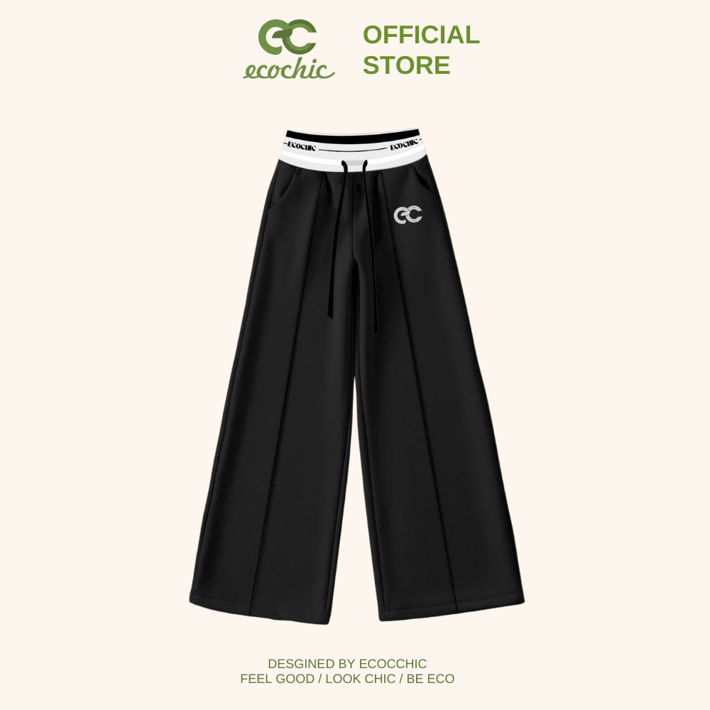 Genuine ECOCHIC DELINE High-Quality Woven Track Pant High Waist Active Sportswear B074 