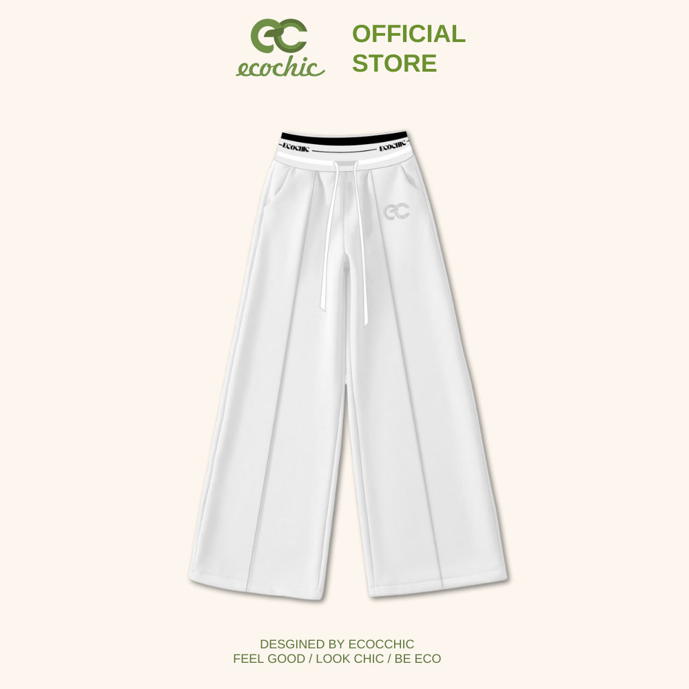 Genuine ECOCHIC DELINE High-Quality Woven Track Pant High Waist Active Sportswear B074 