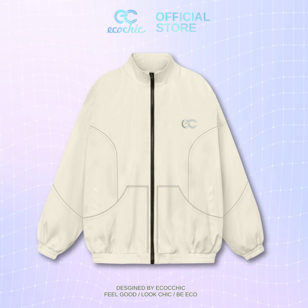 Genuine ECOCHIC DELINE Windbreaker Silver Logo Ver 2 High Quality Material Men's and Women's Active Sportswear B072 