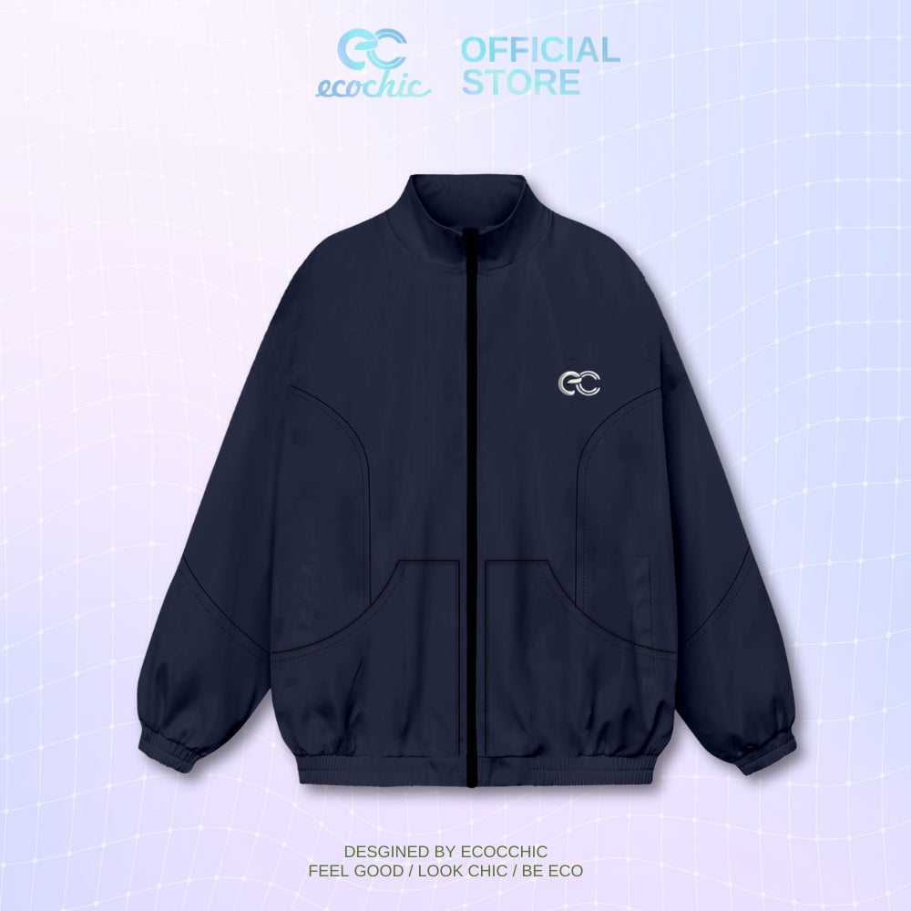 Genuine ECOCHIC DELINE Windbreaker Silver Logo Ver 2 High Quality Material Men's and Women's Active Sportswear B072 