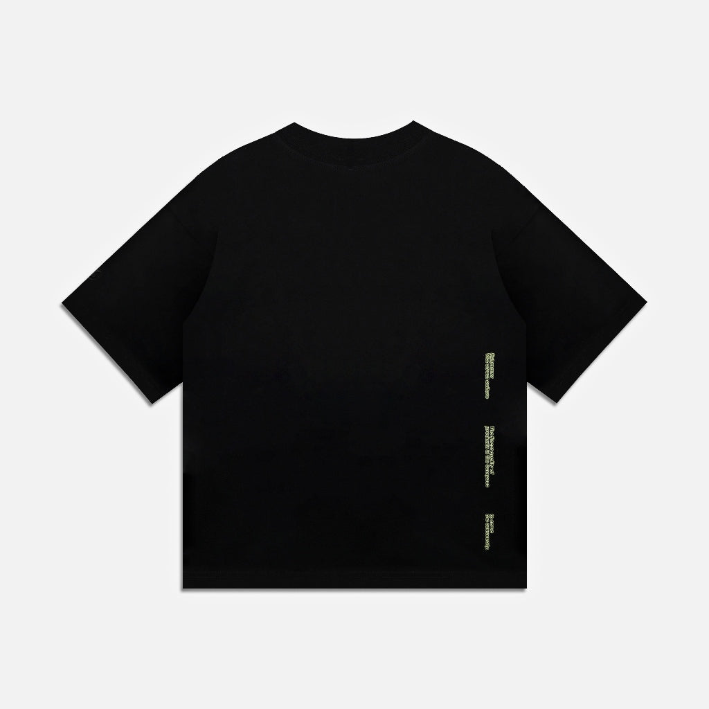 NEEDS OF WISDOM Glowing Logo Tee - Black - Genuine Local Brand