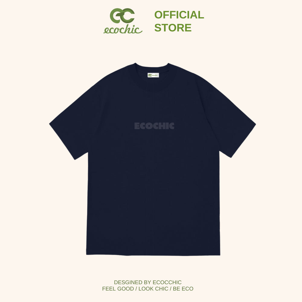 Áo Phông Basic Logo ECOCHIC Local Brand Chính Hãng Unisex Form Rộng Oversize Premium Cotton 100% B081