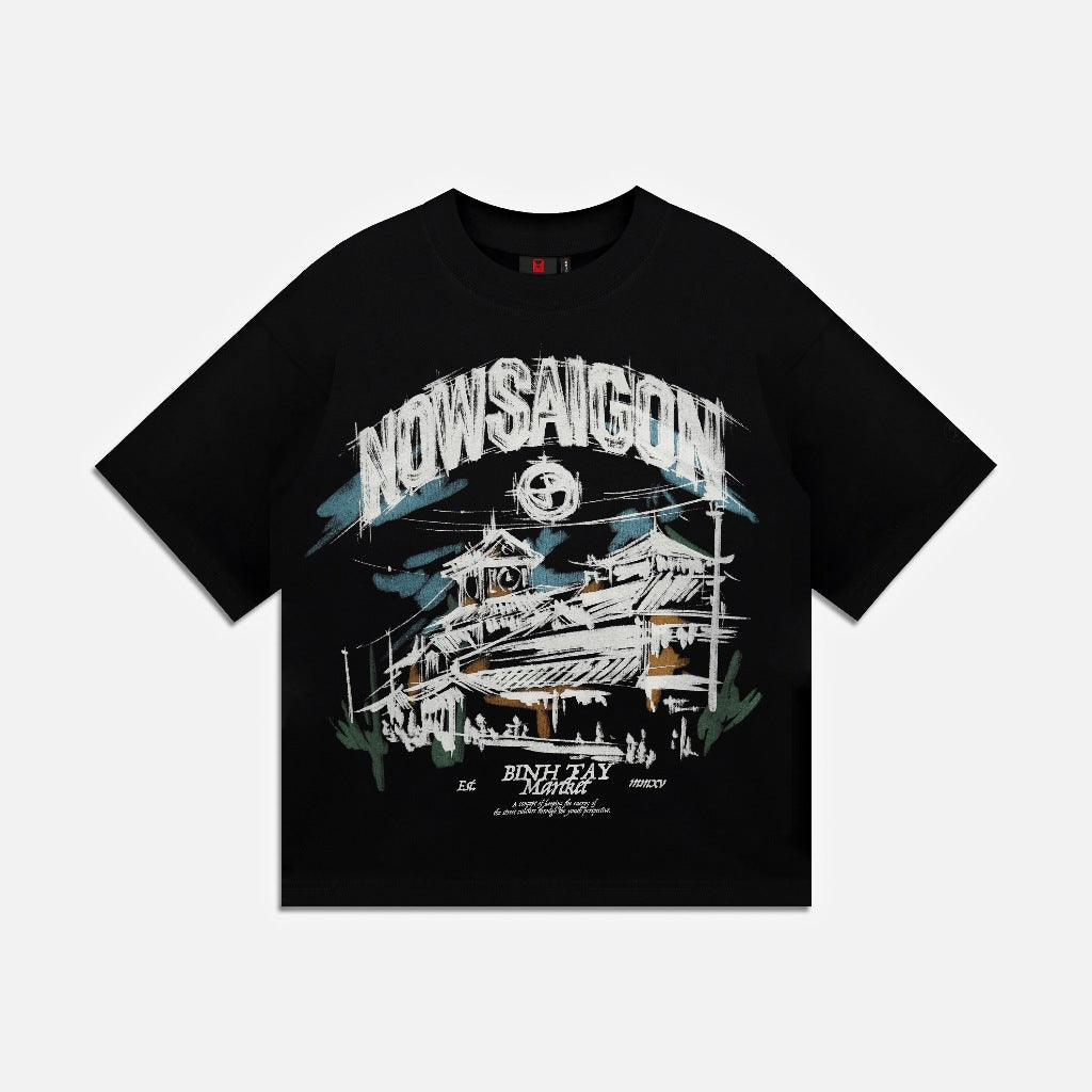 NEEDS OF WISDOM Binh Tay Market Tee - Black - Genuine Local Brand