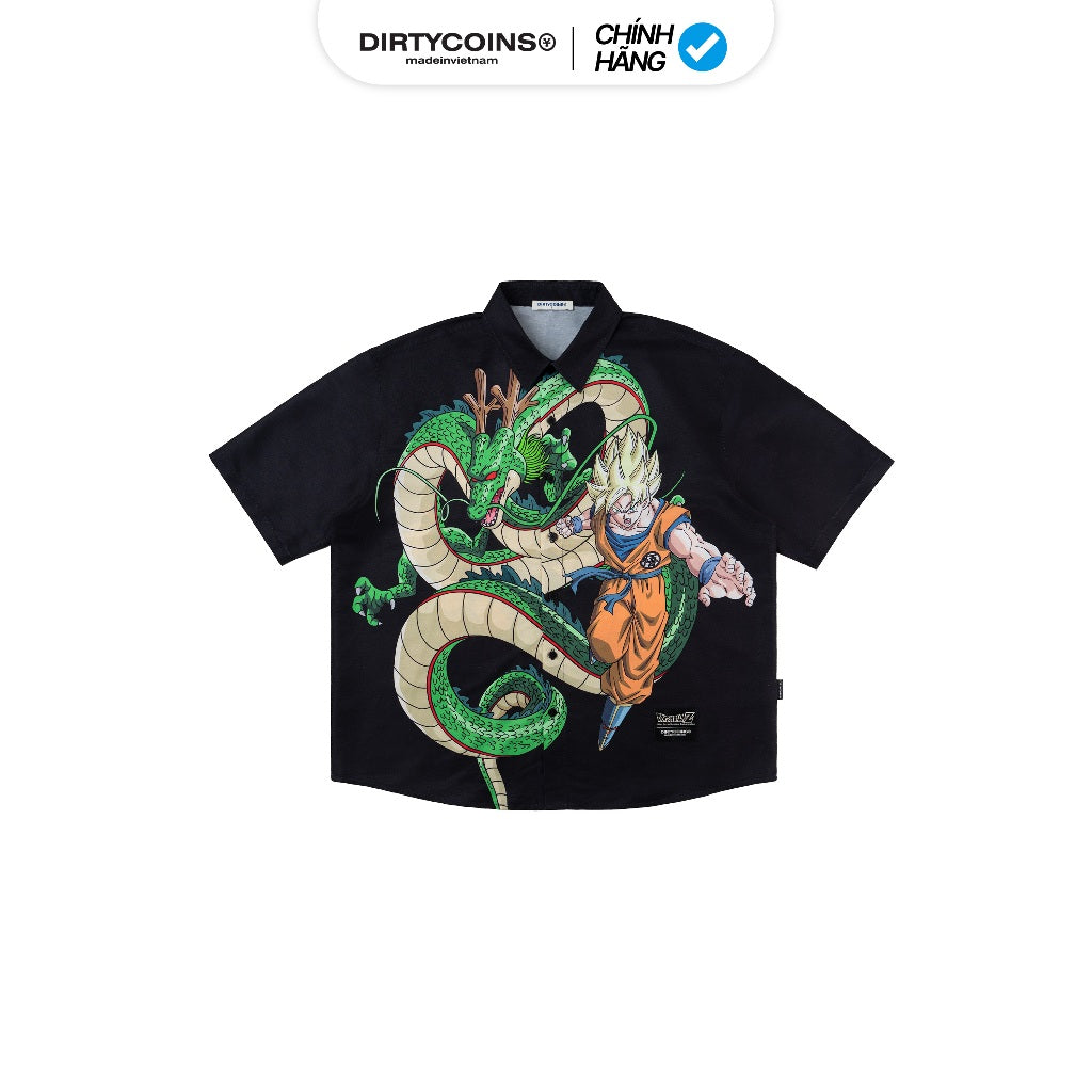 DIRTYCOINS Shirt | DRAGON BALL Z Goku & Shenron - Black