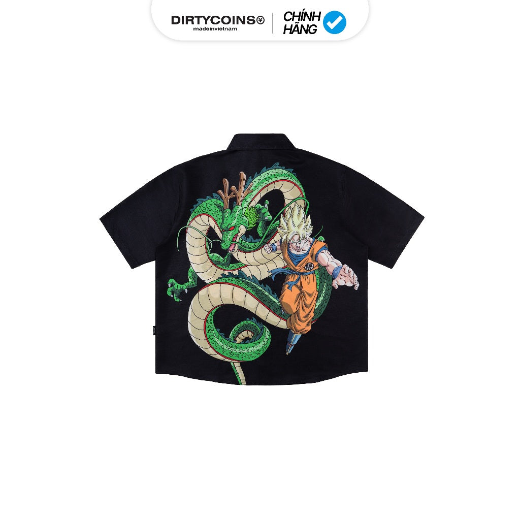 DIRTYCOINS Shirt | DRAGON BALL Z Goku & Shenron - Black