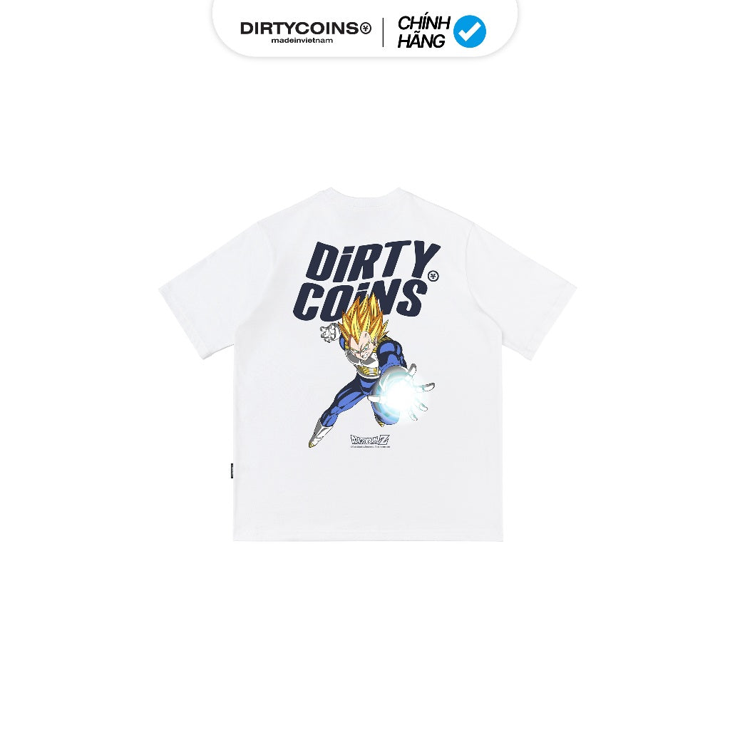 DIRTYCOINS T-Shirt | DRAGON BALL Z Vegeta - White