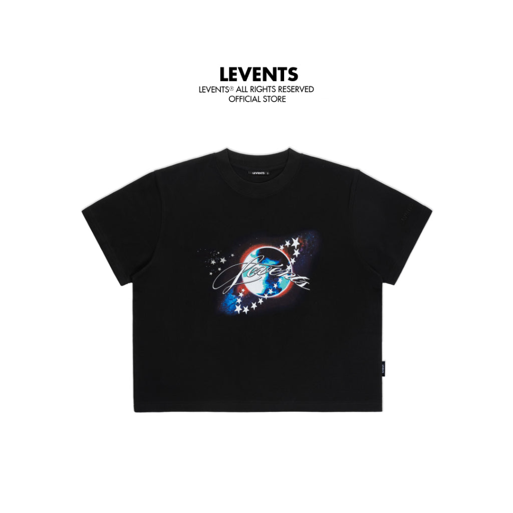 Áo Thun Boxy 2.0 Levents Galaxy Tee/ Black 100% Cotton Unisex T-shirt