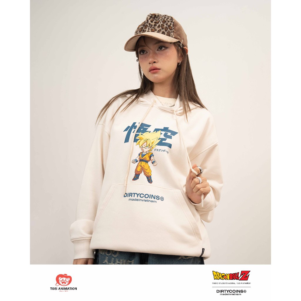 DIRTYCOINS Hoodie | DRAGON BALL Z Goku SS Chibi - Cream