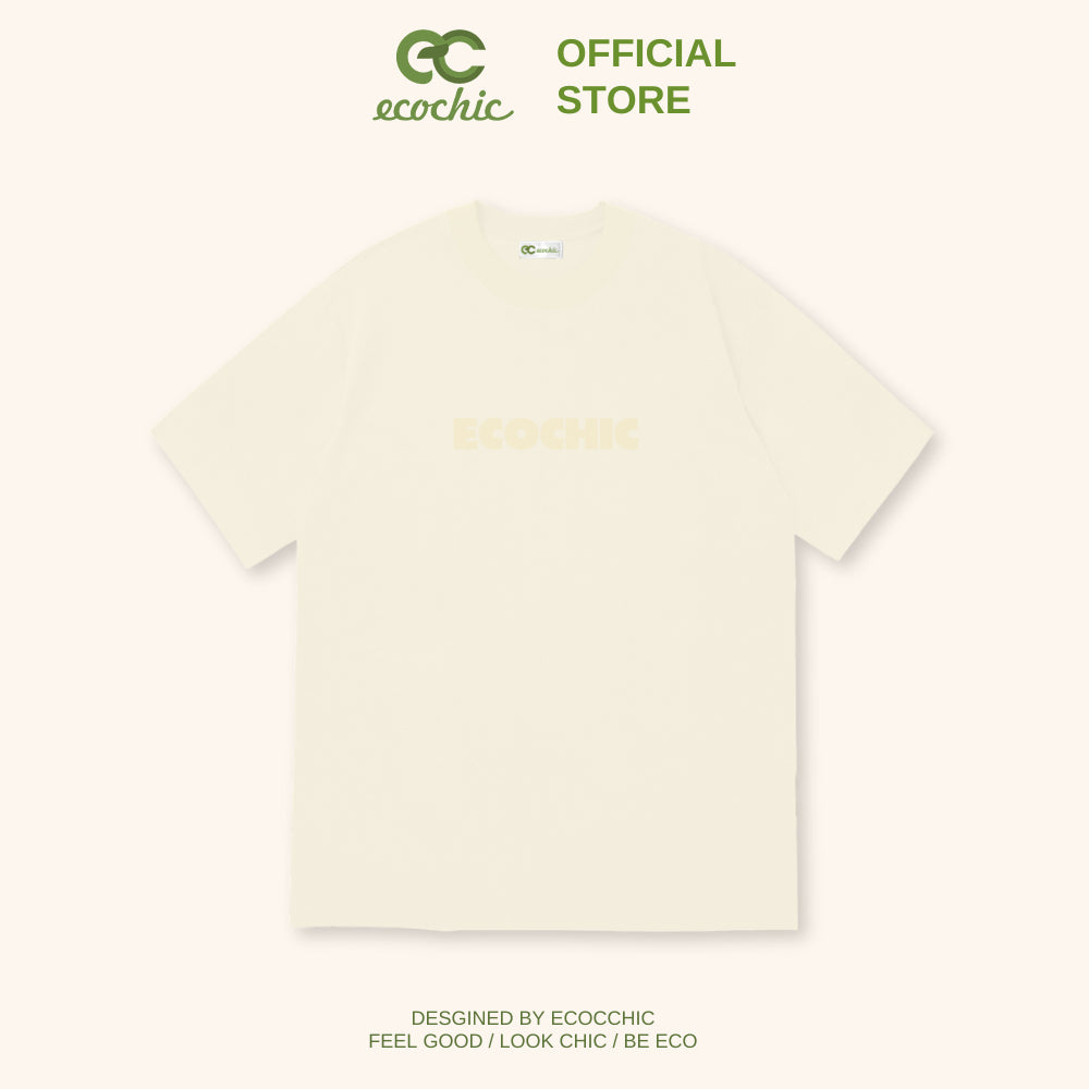 Áo Phông Basic Logo ECOCHIC Local Brand Chính Hãng Unisex Form Rộng Oversize Premium Cotton 100% B081