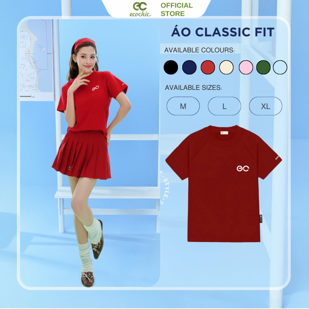 ECOCHIC SLITHER TSHIRT T-Shirt Classic Form American 2-Way Stretch-Free T-Shirt Local Brand Genuine B137 
