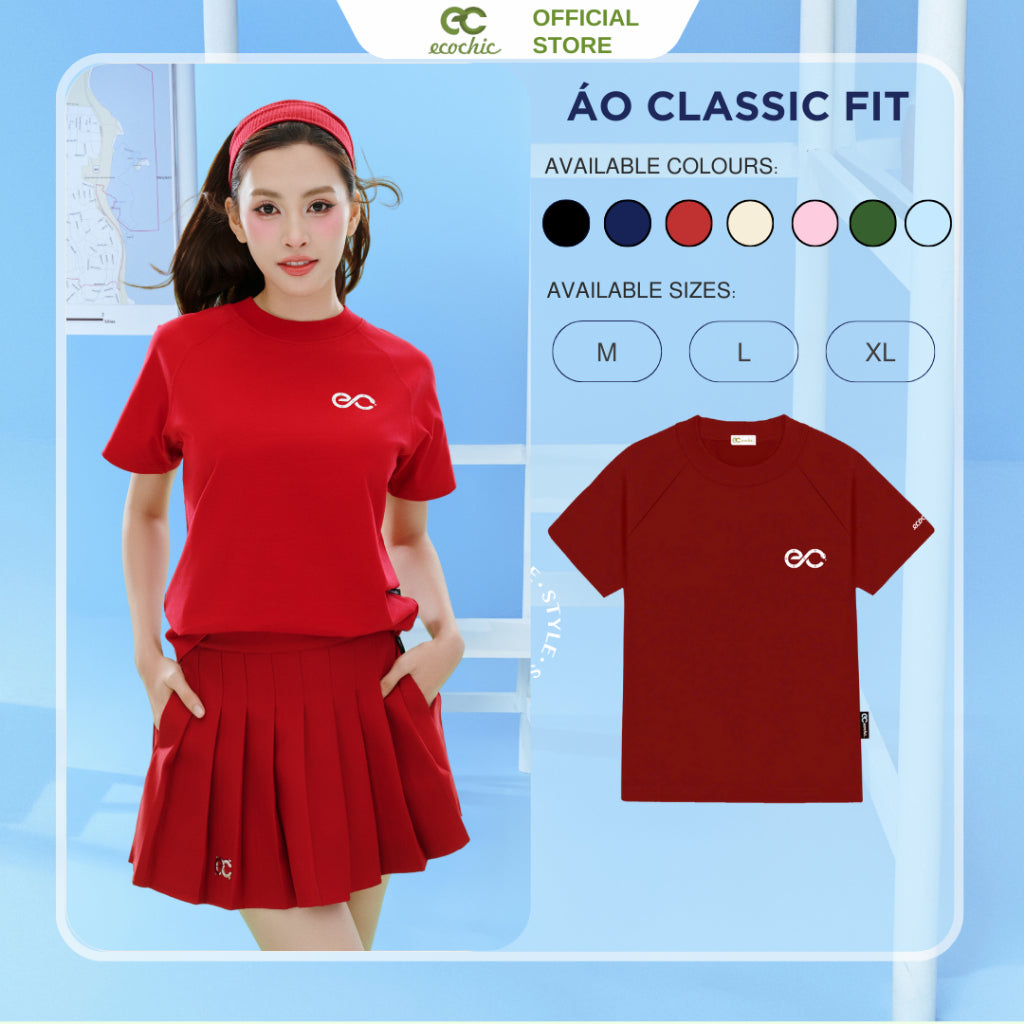 ECOCHIC SLITHER TSHIRT T-Shirt Classic Form American 2-Way Stretch-Free T-Shirt Local Brand Genuine B137 