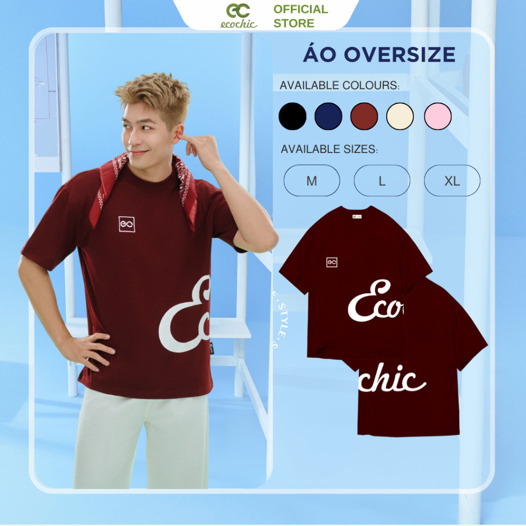 ECOCHIC PERFECT PAIR Tee Local Brand Authentic Unisex Oversize Premium Cotton 100% B136 