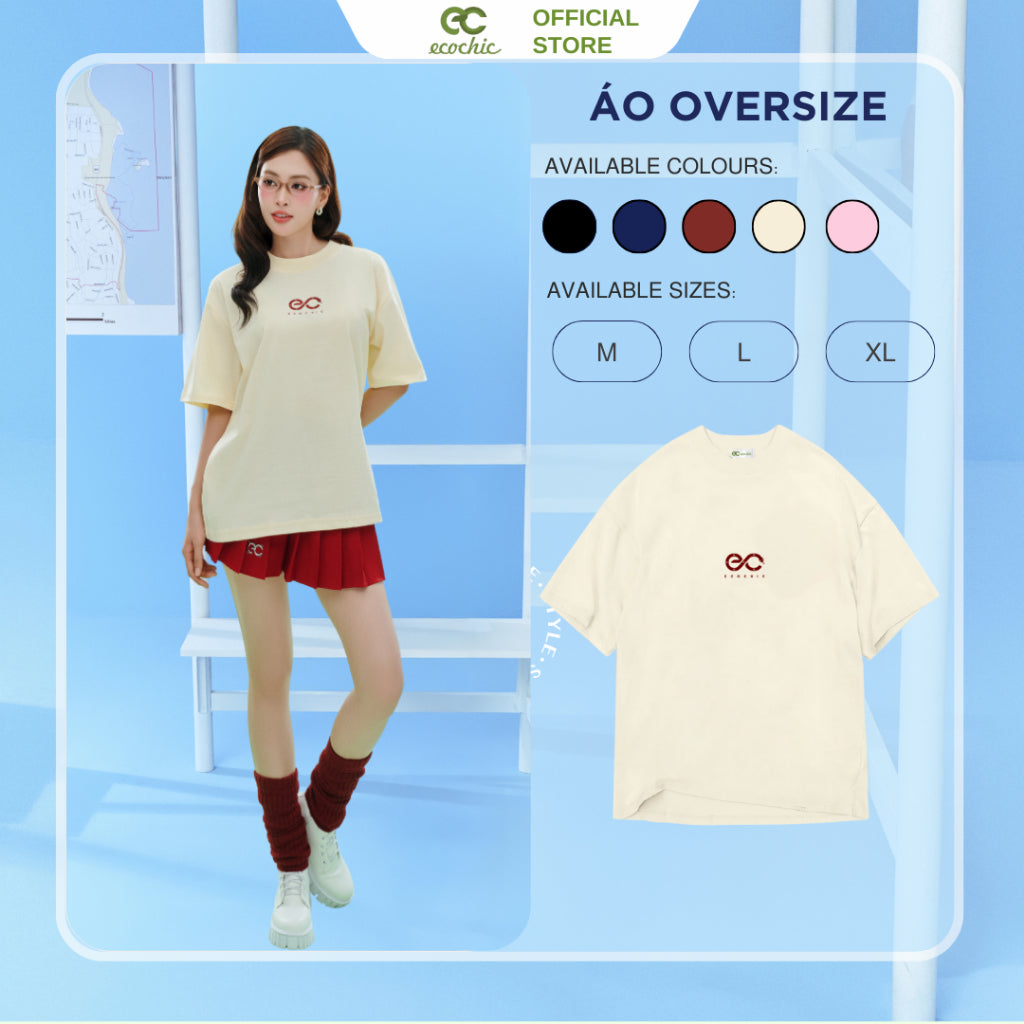 ECOCHIC SSSIZZLE TSHIRT Tee Local Brand Authentic Unisex Oversize Premium Cotton 100% B135 
