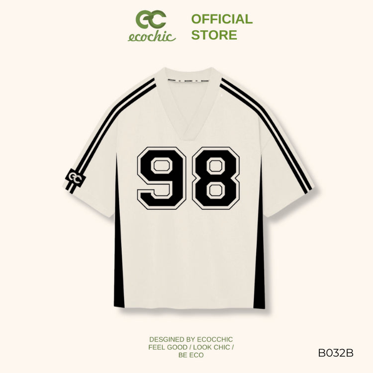 ECOCHIC 98 SPORT ESSENTIALS T-Shirt Cardigan Genuine Unisex Loose Form Oversize 100% Cotton B032 