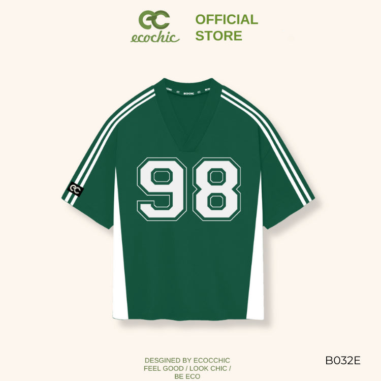 ECOCHIC 98 SPORT ESSENTIALS T-Shirt Cardigan Genuine Unisex Loose Form Oversize 100% Cotton B032 