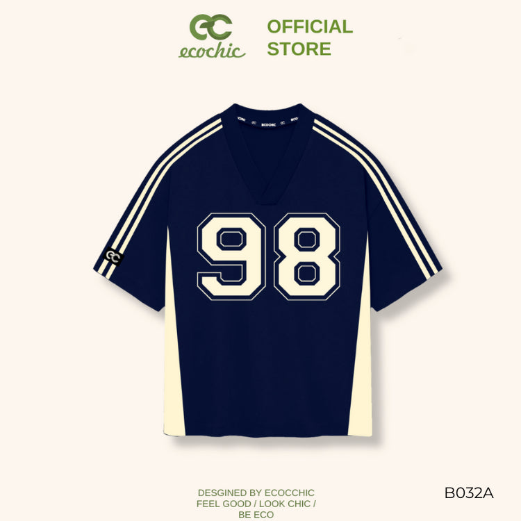 ECOCHIC 98 SPORT ESSENTIALS T-Shirt Cardigan Genuine Unisex Loose Form Oversize 100% Cotton B032 