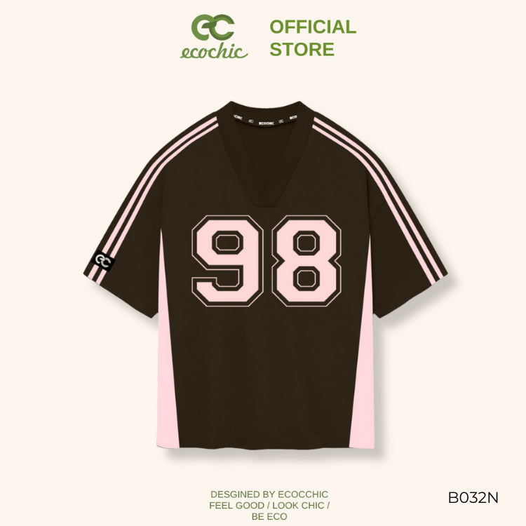 ECOCHIC 98 SPORT ESSENTIALS T-Shirt Cardigan Genuine Unisex Loose Form Oversize 100% Cotton B032 