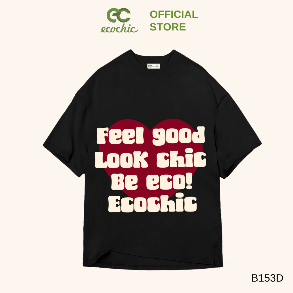 ECOCHIC HEARTBEATS Tee Local Brand Authentic Unisex Oversize Premium Cotton 100% B153 
