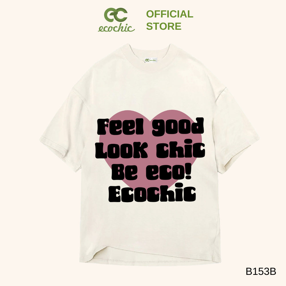 ECOCHIC HEARTBEATS Tee Local Brand Authentic Unisex Oversize Premium Cotton 100% B153 