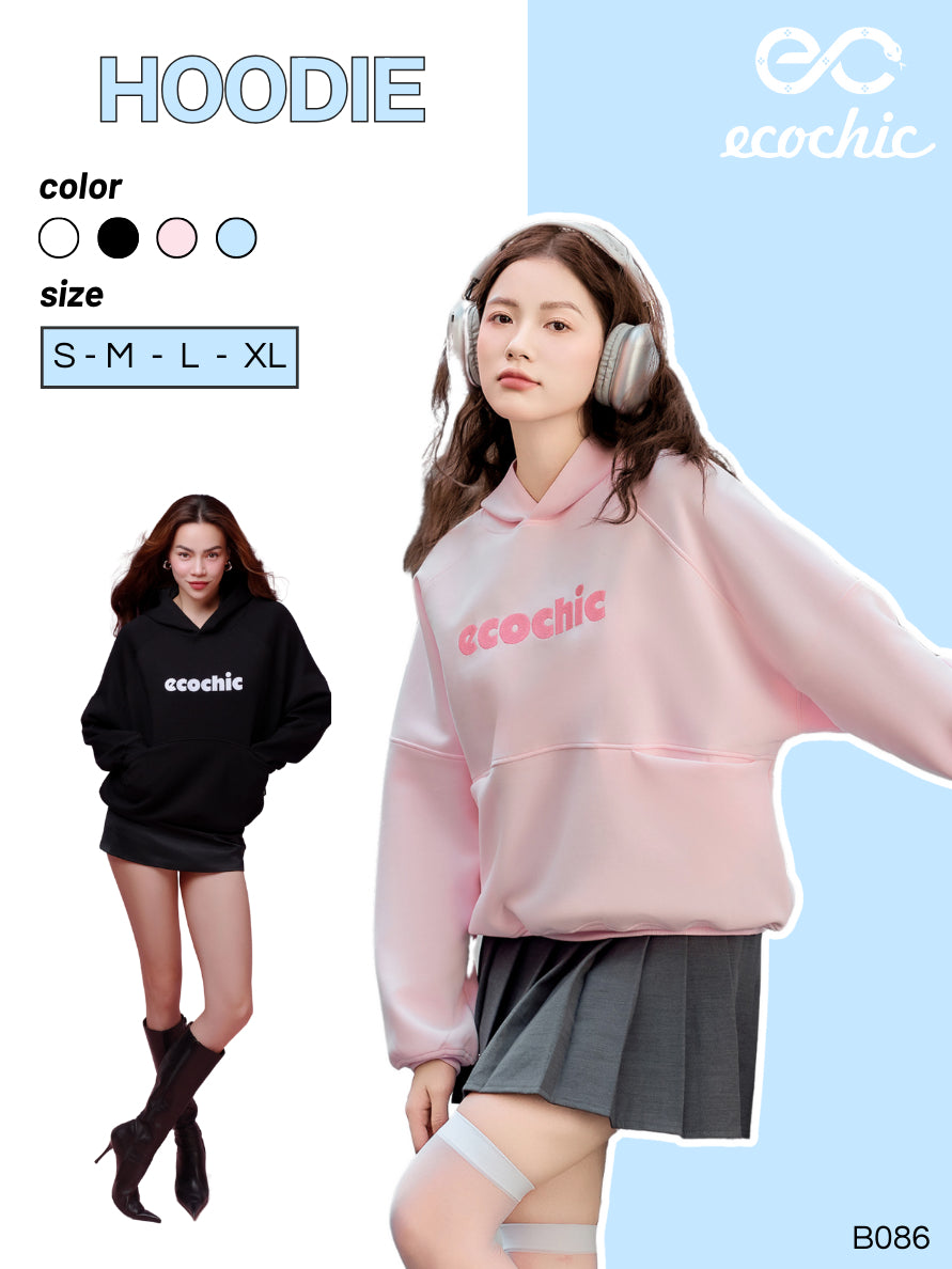 HOODIE LYRA ECOCHIC TIMELESS ESSENTIALS Embroidered Logo High Quality Felt Material Local Brand Unisex B086 