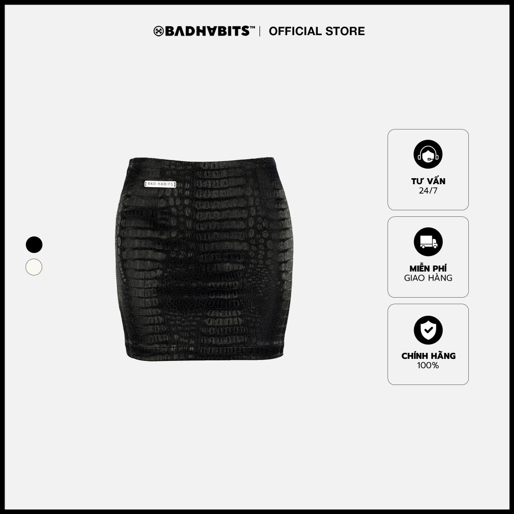 Women's Bad Habits FAUX LEATHER MINI SKIRT BLACK - GENUINE LOCAL BRAND