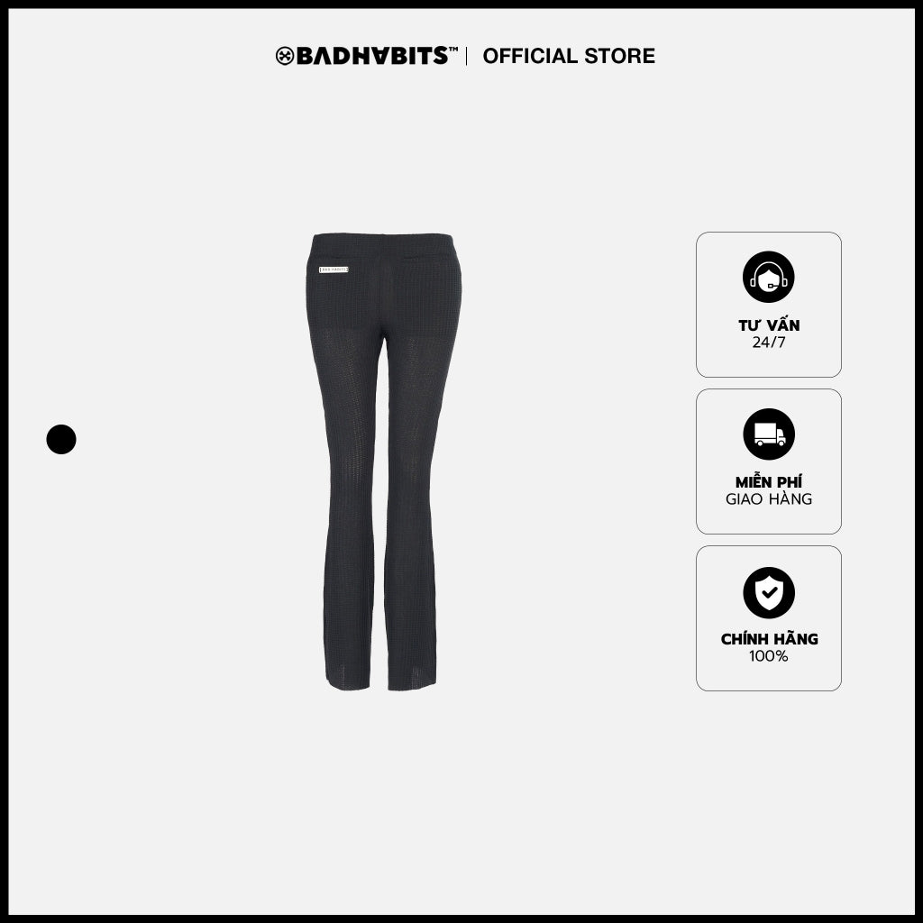 Women's Bad Habits FLARED Trousers - Black - Genuine Local Brand
