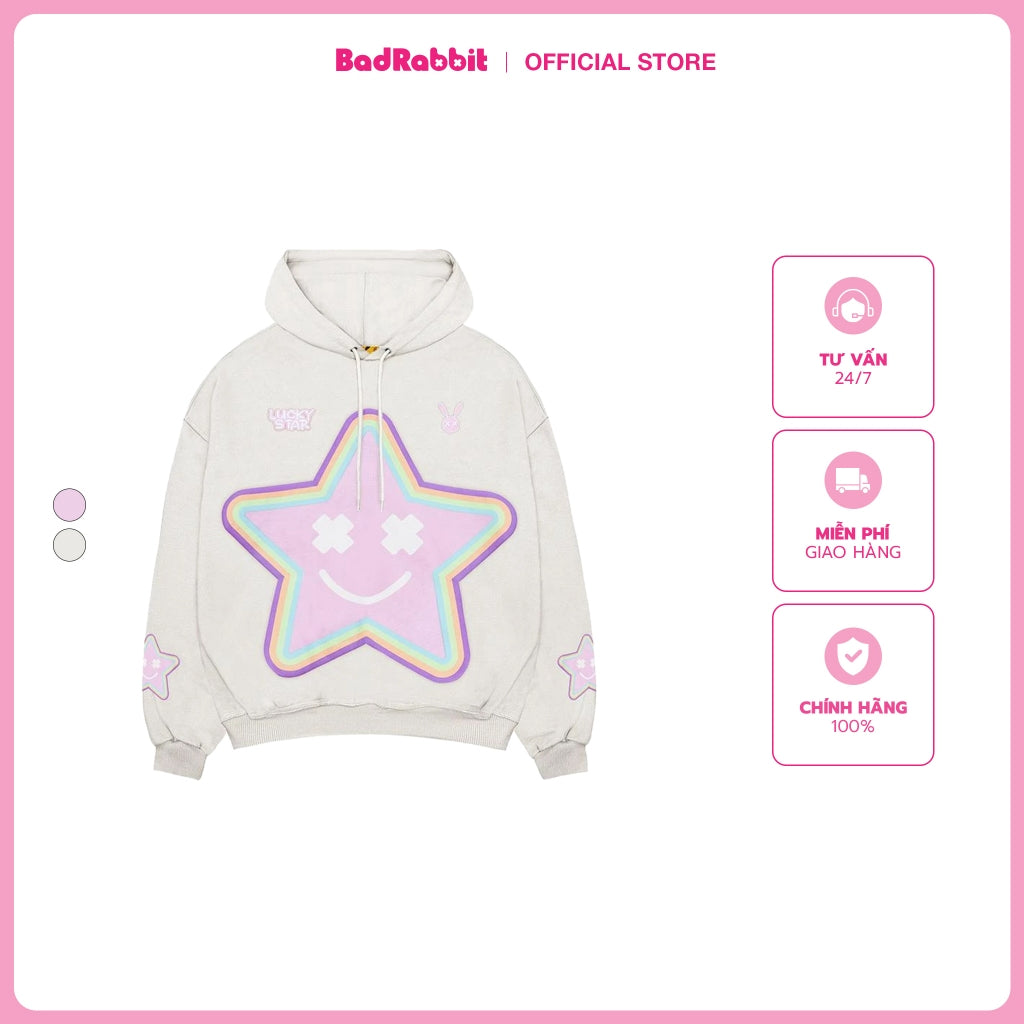 Bad Rabbit BEIGE CANDY HOODIE Fleece Jacket - Genuine Local Brand