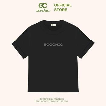 Baby Tee ECOCHIC Embossed Letters T-shirt Made of American Cotton, Fitted, Local Brand, Genuine B120 