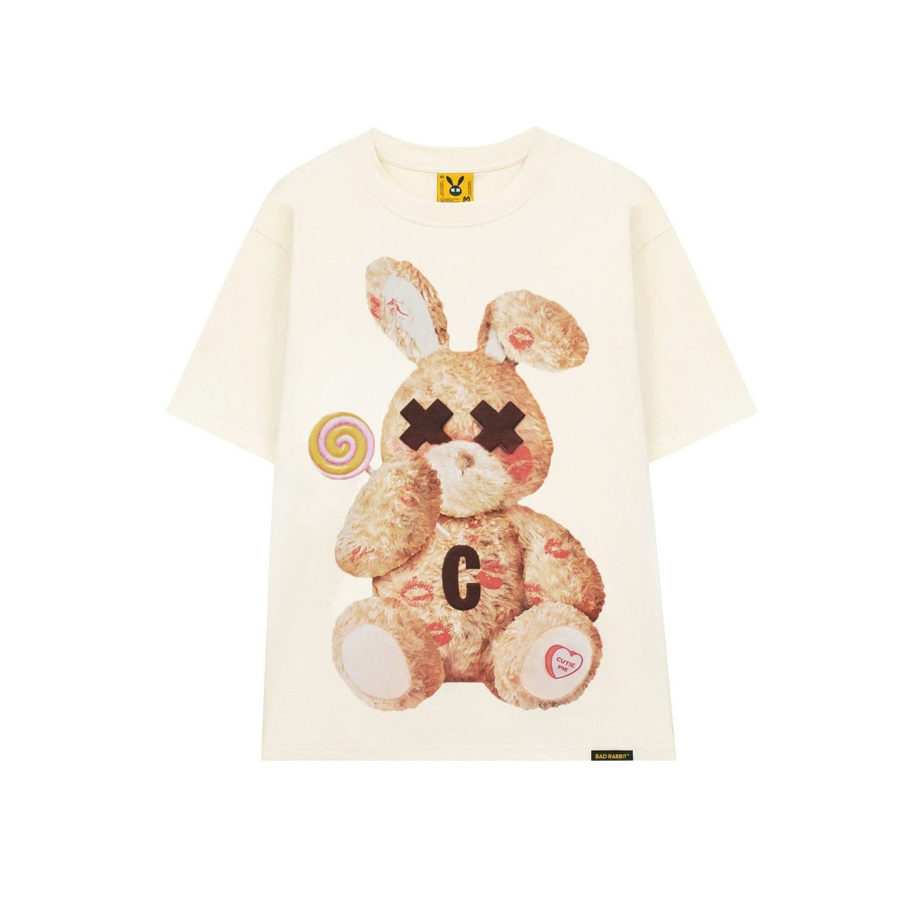 UNISEX T-SHIRT - KISS ME RABBIT TEE - GENUINE LOCAL BRAND - BAD RABBIT CLUB