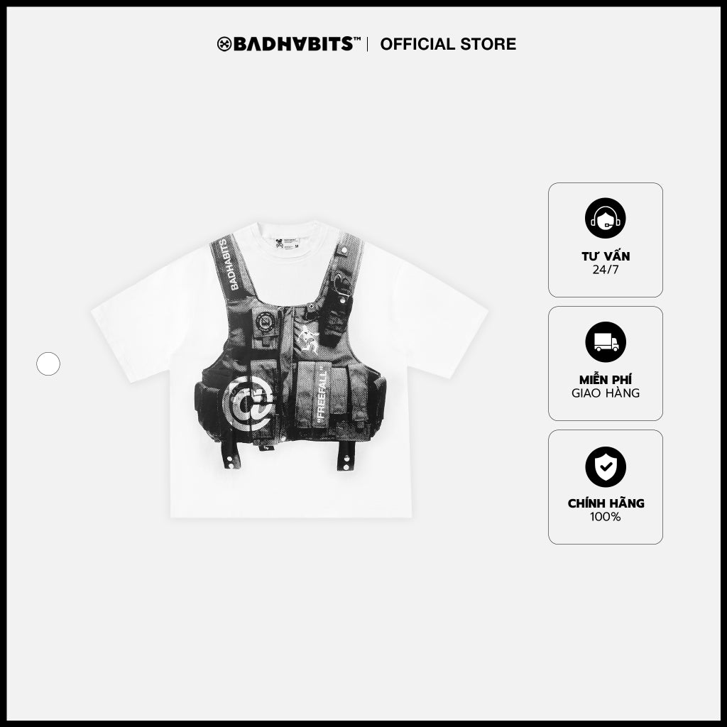 Unisex T-shirt BAD HABITS PROTECT FROM FEAR 100% Cotton - Genuine Local Brand